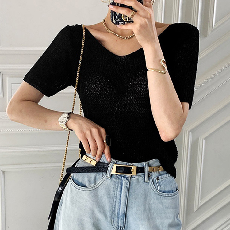 ニット レディース サマーニット トップス 韓国 送料無料 Dazzle ダズル