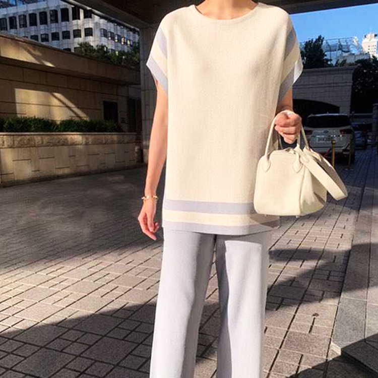 サマーニット セットアップ レディース 半袖 韓国 送料無料 Dazzle ダズル