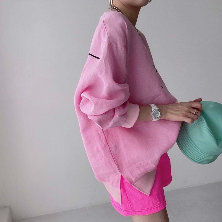 トップス レディース トレーナー オーバーサイズ ジャージ ゆったり おしゃれ 薄手 長袖 ストリート 春 秋 Dazzle ダズル