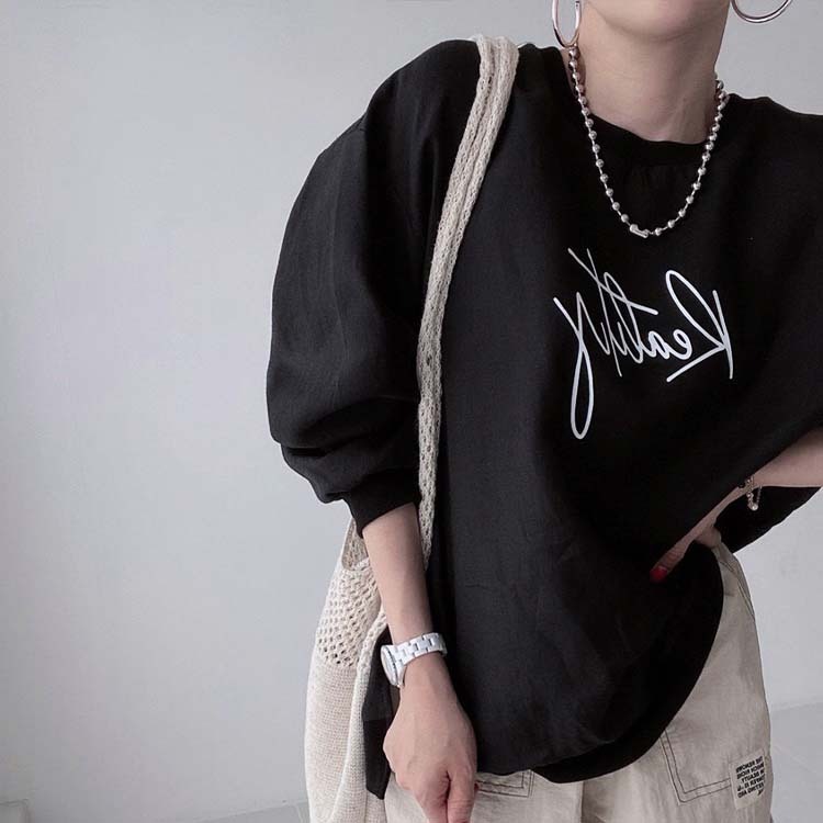 トップス レディース トレーナー オーバーサイズ ジャージ ゆったり おしゃれ 薄手 長袖 ストリート 春 秋 Dazzle ダズル