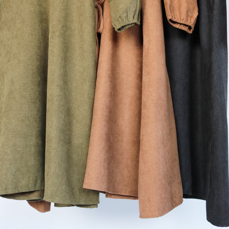 ボタン スエード ワンピース 膝丈 Joyfeel ジョイフィール