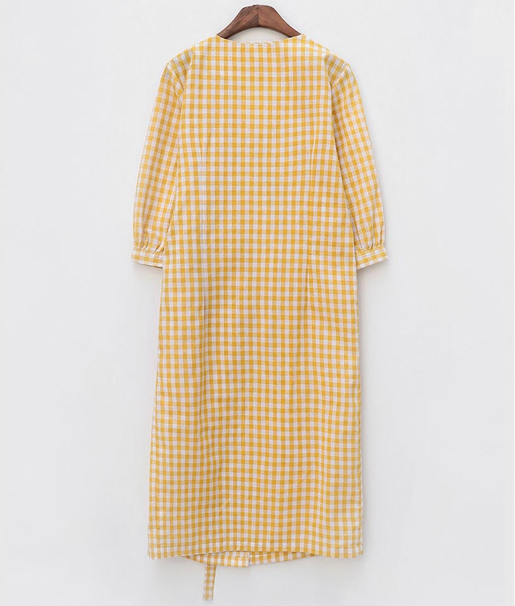 チェックワンピース ギンガムチェック 膝丈 レディース 韓国ファッション Dazzle ダズル