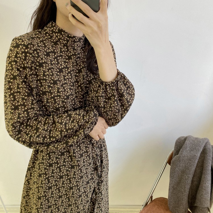 ワンピース 長袖 レディース ハイネック ロングワンピース 韓国 送料無料 ジョイフィール joyfeel