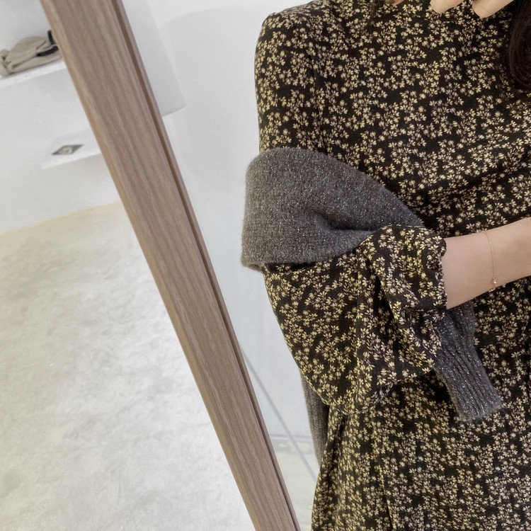 ワンピース 長袖 レディース ハイネック ロングワンピース 韓国 送料無料 ジョイフィール joyfeel