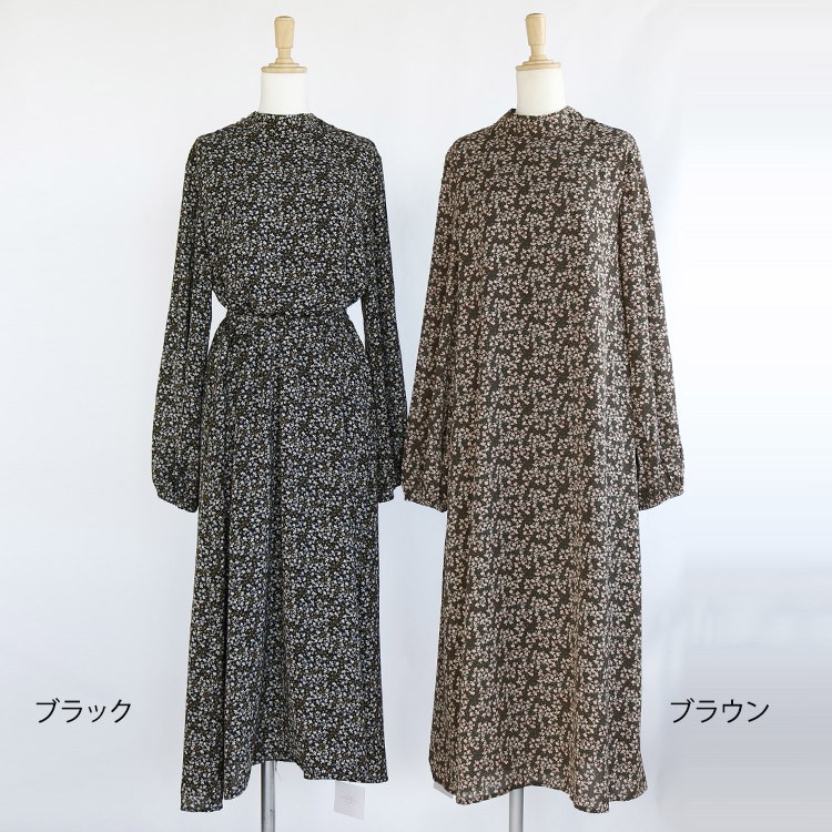 ワンピース 長袖 レディース ハイネック ロングワンピース 韓国 送料無料 ジョイフィール joyfeel