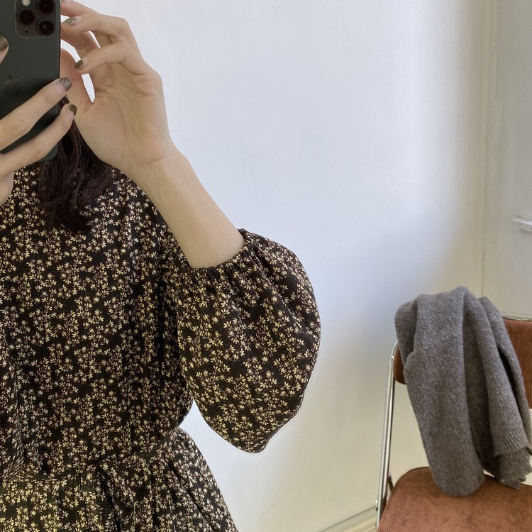 ワンピース 長袖 レディース ハイネック ロングワンピース 韓国 送料無料 ジョイフィール joyfeel