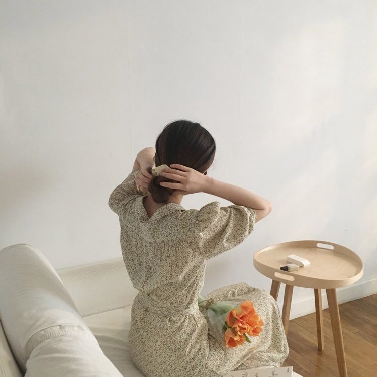 ワンピース 花柄 半袖 ロングワンピース レディース 韓国ファッション 送料無料 ジョイフィール joyfeel