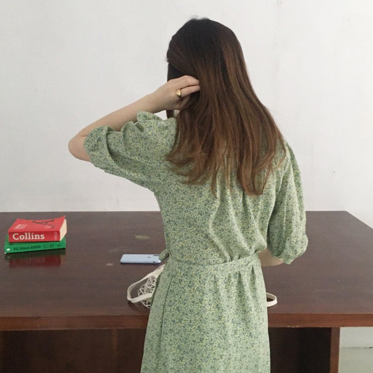 ワンピース 花柄 半袖 ロングワンピース レディース 韓国ファッション 送料無料 ジョイフィール joyfeel