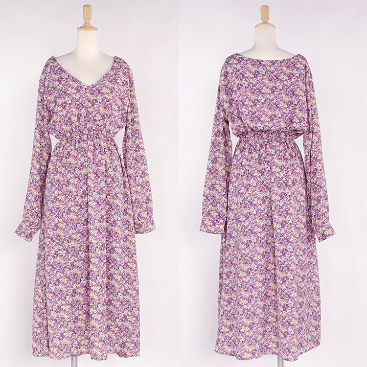 ワンピース レディース 花柄 花柄ワンピース ロングワンピース 韓国 送料無料 Dazzle ダズル