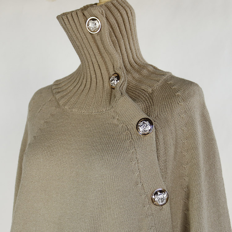 ニットワンピース レディース ワンピース ニット ハイネック ボタン 韓国 Dazzle ダズル