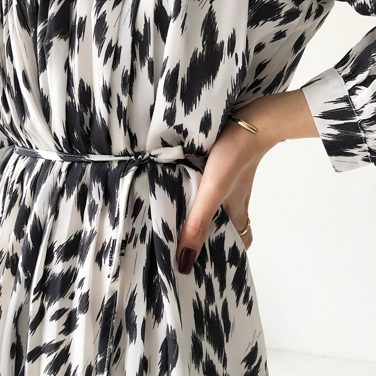 ワンピース レディース おしゃれ プリーツ ギャザー 膝丈 バイカラー 韓国 送料無料 Dazzle ダズル