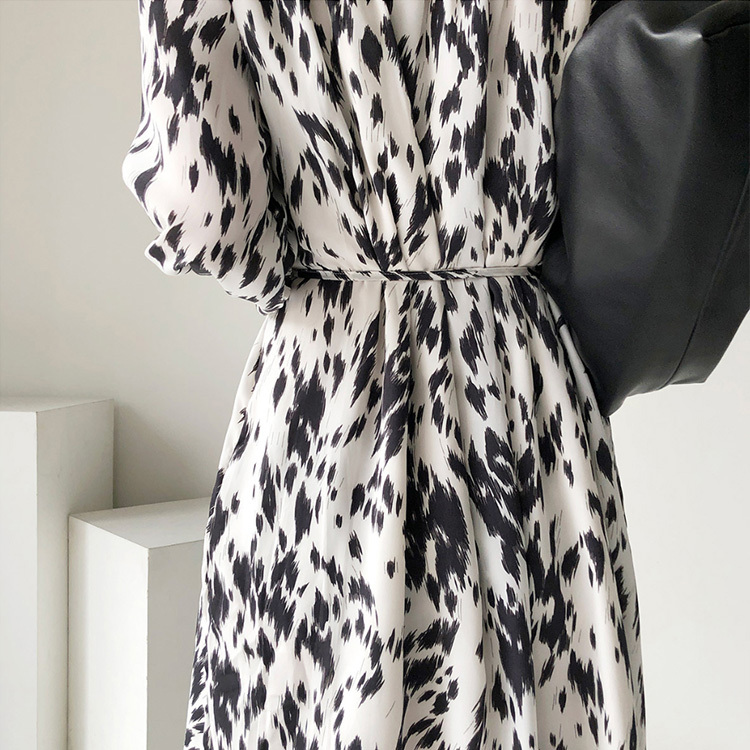 ワンピース レディース おしゃれ プリーツ ギャザー 膝丈 バイカラー 韓国 送料無料 Dazzle ダズル