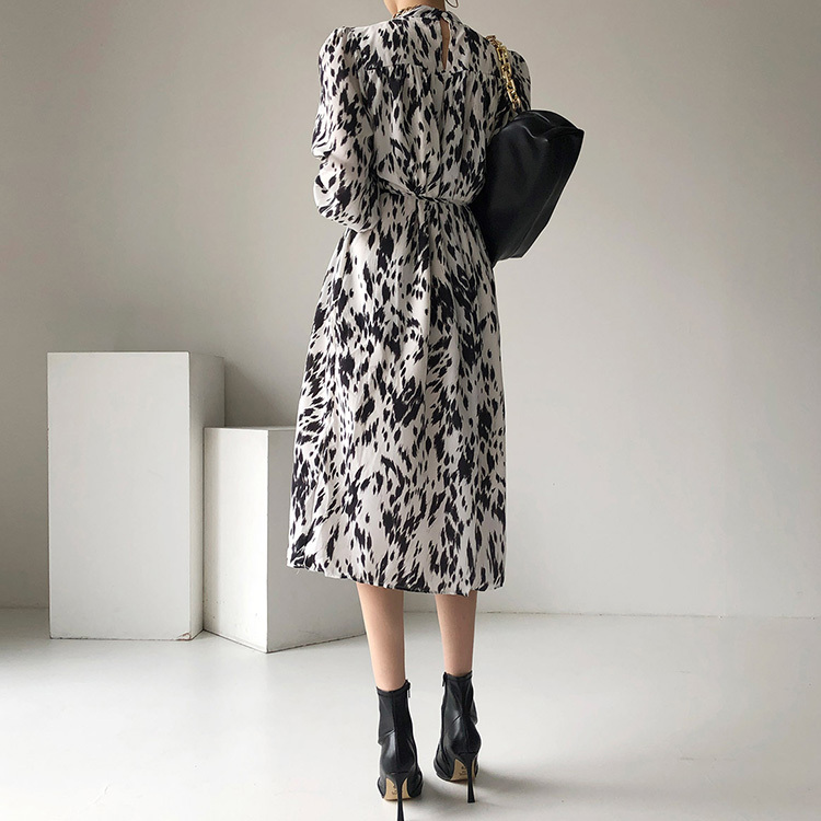 ワンピース レディース おしゃれ プリーツ ギャザー 膝丈 バイカラー 韓国 送料無料 Dazzle ダズル