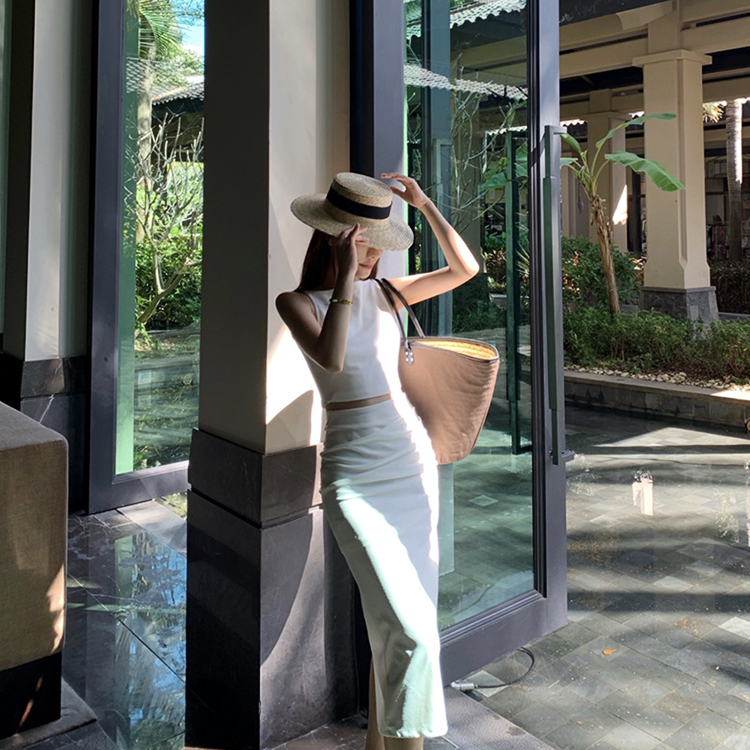 セットアップ レディース スカート セクシー リゾート きれいめ シンプル タンクトップ ロングスカート Dazzle ダズル