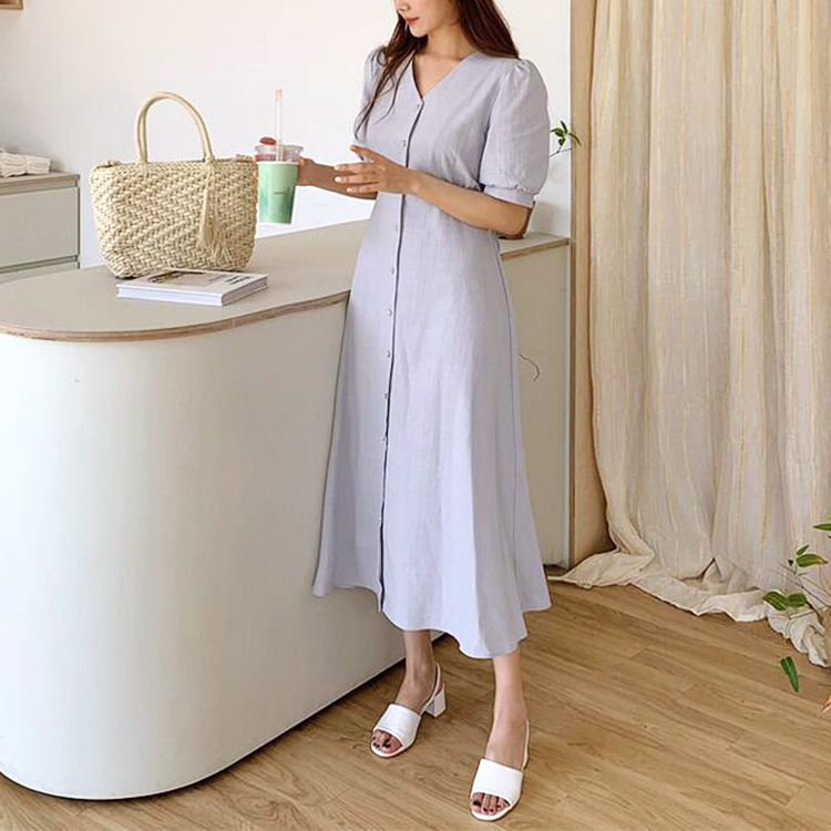 ワンピース レディース セミロング ミモレ丈 ロングワンピース ウエストマーク エレガント きれいめ ジョイフィール joyfeel