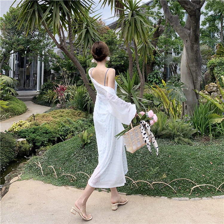 ワンピース レディース 花柄 キャミソール 大柄 小花柄 膝丈 セクシー エレガント 背中みせ タイト バカンス リゾート ジョイフィール joyfeel