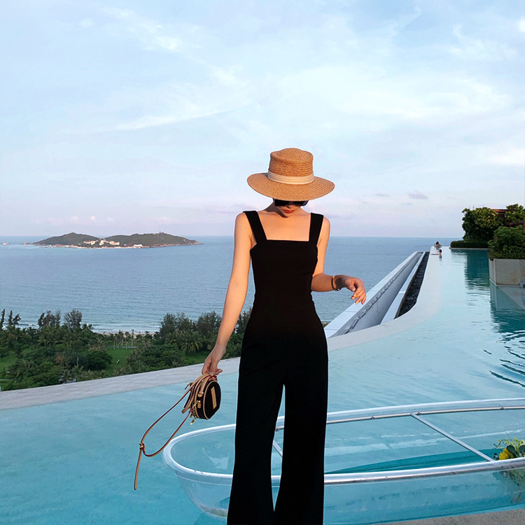 サロペット レディース オールインワン パンツ ワイド キャミソール ワイドパンツ ハイウエスト リゾート おしゃれ ジョイフィール joyfeel