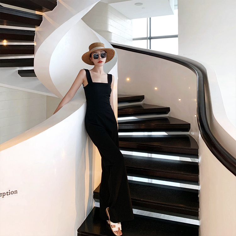 サロペット レディース オールインワン パンツ ワイド キャミソール ワイドパンツ ハイウエスト リゾート おしゃれ ジョイフィール joyfeel