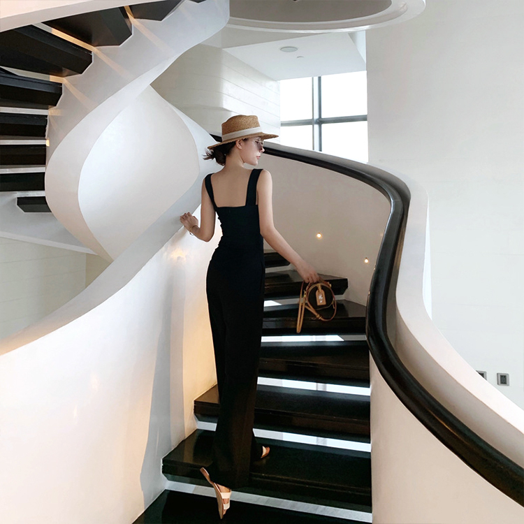 サロペット レディース オールインワン パンツ ワイド キャミソール ワイドパンツ ハイウエスト リゾート おしゃれ ジョイフィール joyfeel