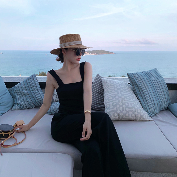 サロペット レディース オールインワン パンツ ワイド キャミソール ワイドパンツ ハイウエスト リゾート おしゃれ ジョイフィール joyfeel