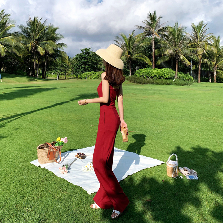 サロペット レディース オールインワン パンツ ワイド キャミソール ワイドパンツ ハイウエスト リゾート おしゃれ ジョイフィール joyfeel