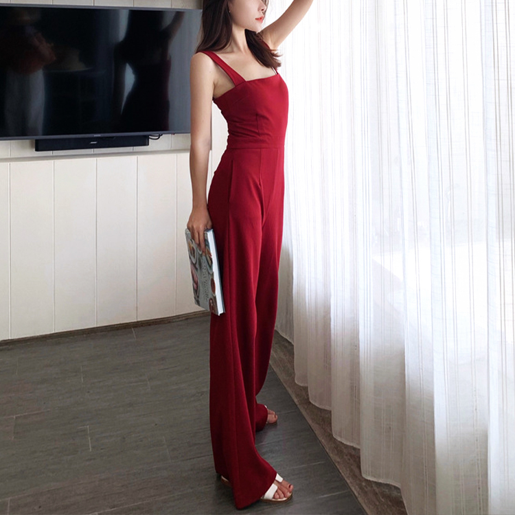 サロペット レディース オールインワン パンツ ワイド キャミソール ワイドパンツ ハイウエスト リゾート おしゃれ ジョイフィール joyfeel