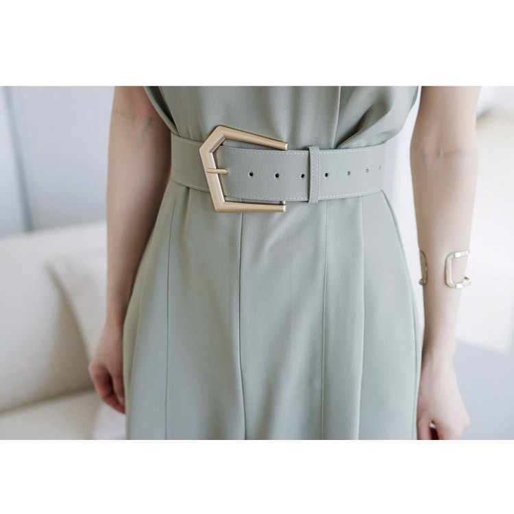 オールインワン ドレス レディース ノースリーブ パーティードレス パンツドレス スリット ウエストマーク Dazzle ダズル