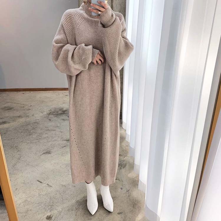 ニットワンピース レディース ロング ニット ワンピース ハイネック ゆったり ビックシルエット オーバーサイズ ボリューム袖 ラグランスリーブ おしゃれ
ジョイフィール joyfeel