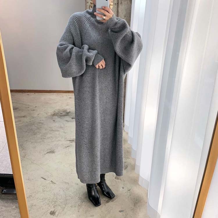 ニットワンピース レディース ロング ニット ワンピース ハイネック ゆったり ビックシルエット オーバーサイズ ボリューム袖 ラグランスリーブ おしゃれ
ジョイフィール joyfeel