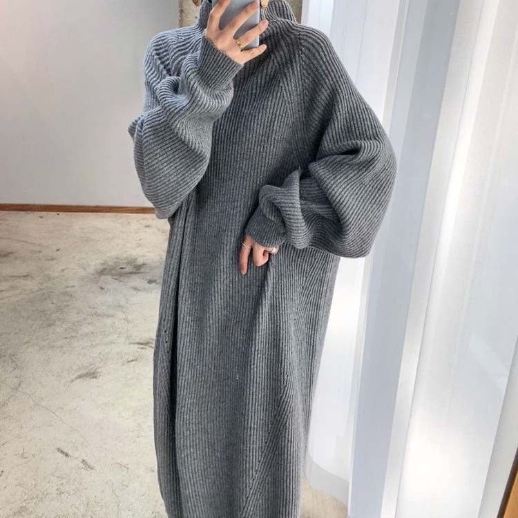 ニットワンピース レディース ロング ニット ワンピース ハイネック ゆったり ビックシルエット オーバーサイズ ボリューム袖 ラグランスリーブ おしゃれ

 ジョイフィール joyfeel