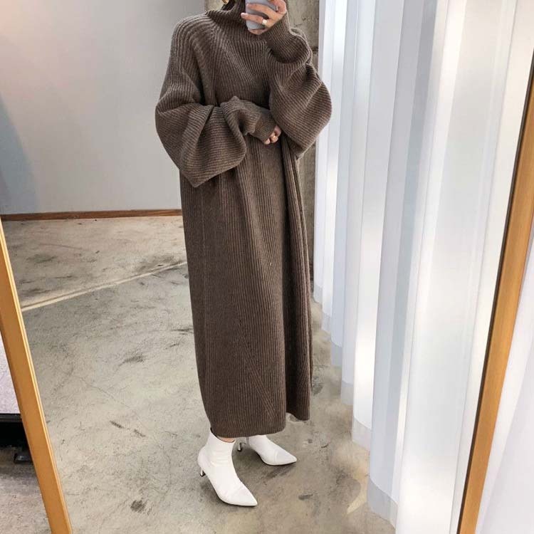 ニットワンピース レディース ロング ニット ワンピース ハイネック ゆったり ビックシルエット オーバーサイズ ボリューム袖 ラグランスリーブ おしゃれ
ジョイフィール joyfeel