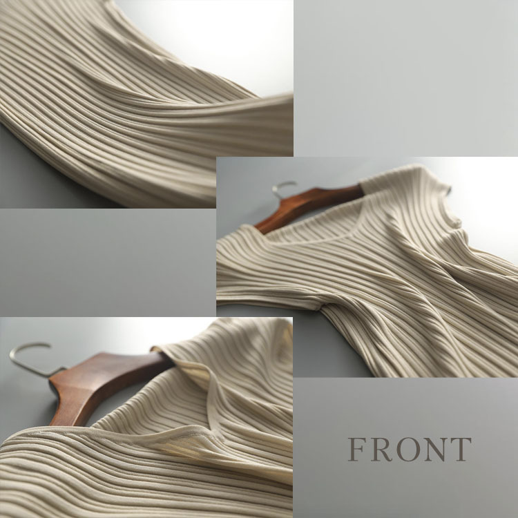 ワンピース レディース タイト リブニット 半袖 エレガント Vネック フレンチスリーブ 膝丈 ミモレ丈 セクシー おしゃれ フィット 韓国 ジョイフィール joyfeel