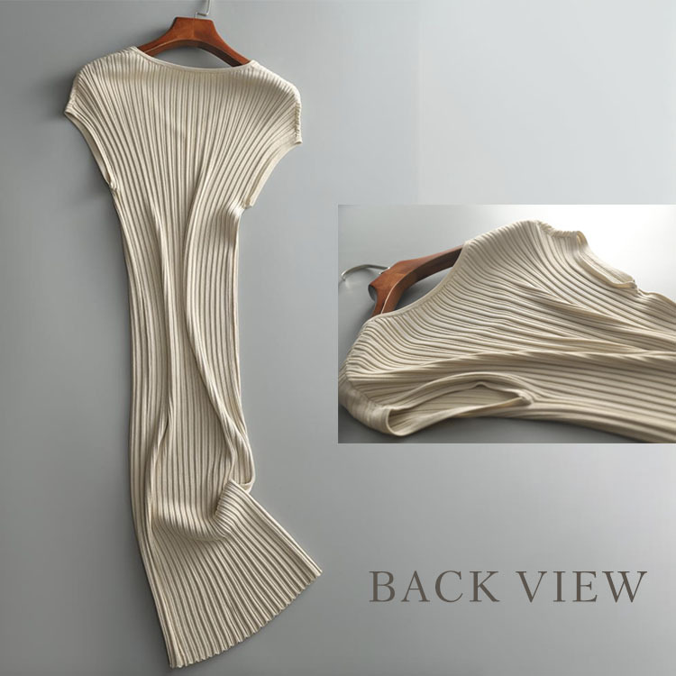 ワンピース レディース タイト リブニット 半袖 エレガント Vネック フレンチスリーブ 膝丈 ミモレ丈 セクシー おしゃれ フィット 韓国 ジョイフィール joyfeel