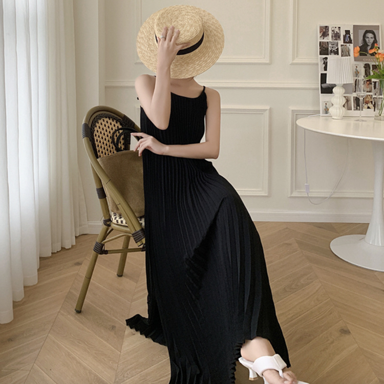 ワンピース レディース キャミソール ノースリーブ プリーツ ロング ロングワンピース 体系カバー マキシワンピース 夏 ビーチ バカンス おしゃれ エレガント ジョイフィール joyfeel