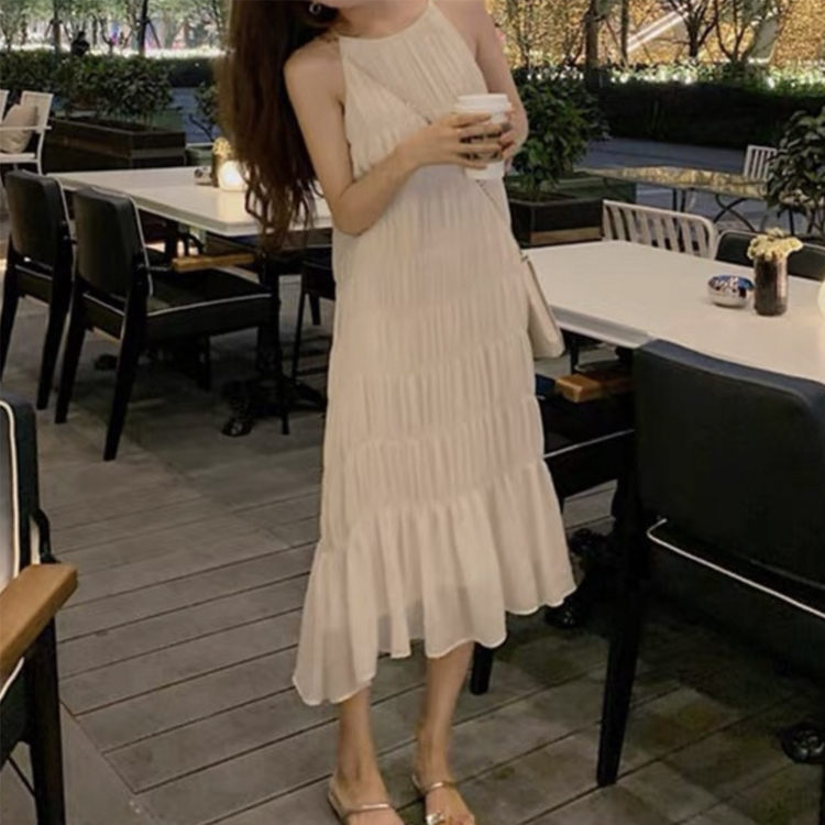 ワンピース レディース ティアード ノースリーブ ふんわり ロングワンピース ロング丈 キャミソール きれいめ シフォン 夏 体系カバー ビーチ バカンス おしゃれ ジョイフィール joyfeel