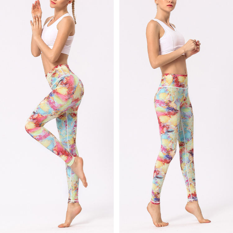 ヨガパンツ ヨガウェア ヨガレギンス 柄 きれい ヨガ パンツ レギンス フィットネスウェア レディース ホットヨガ スポーツウェア Dazzle ダズル