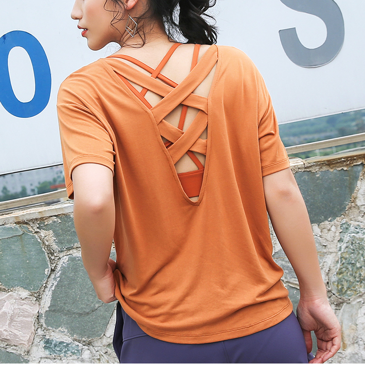 Tシャツ ヨガウェア ゆったり 無地 半袖 ヨガ トップス フィットネスウェア スポーツウェア  レディース ホットヨガ Dazzle ダズル