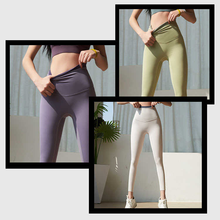 ヨガウェア レギンス ホットヨガ スパッツ パンツ 体系カバー ハイウエスト 長め バイカラー 無地 おしゃれ ヨガ スポーツウエア レディース ジムウェア ジョイフィール joyfeel