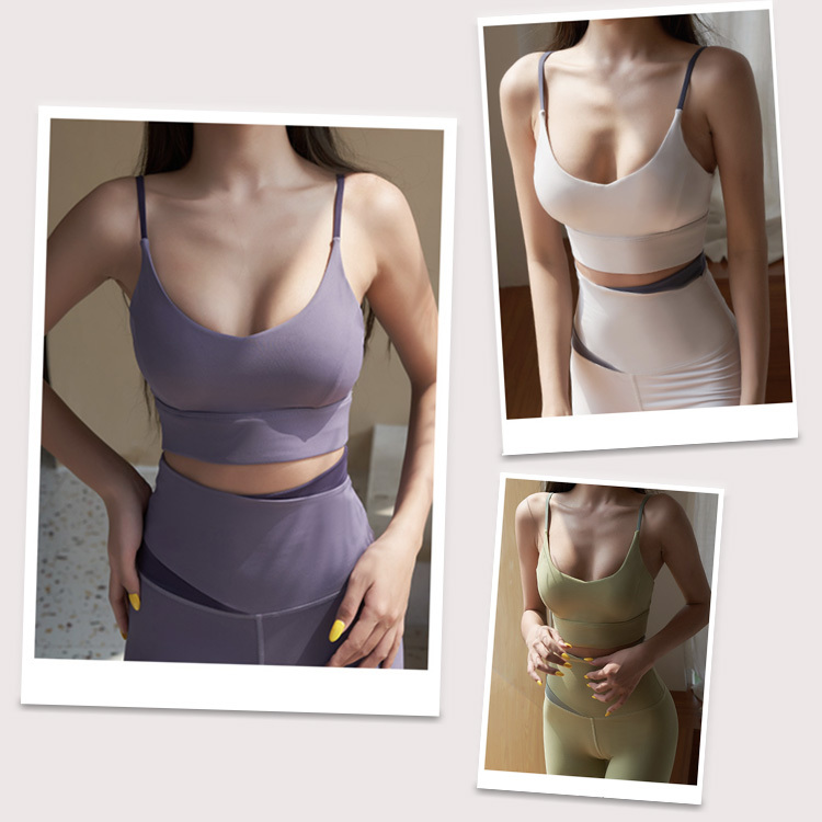 ヨガウェア ホットヨガ キャミソール ブラ バイカラー キャミソール おしゃれ インナー スポーツウエア レディース スポーツウェア ジムウェア ヨガ ジョイフィール joyfeel