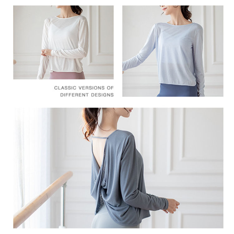 ヨガウェア ホットヨガ Tシャツ レディース トップス 長袖 背中みせ セクシー おしゃれ ヨガ フィットネス ゆったり ヨガTシャツ スポーツウェア ランニング ジョイフィール joyfeel