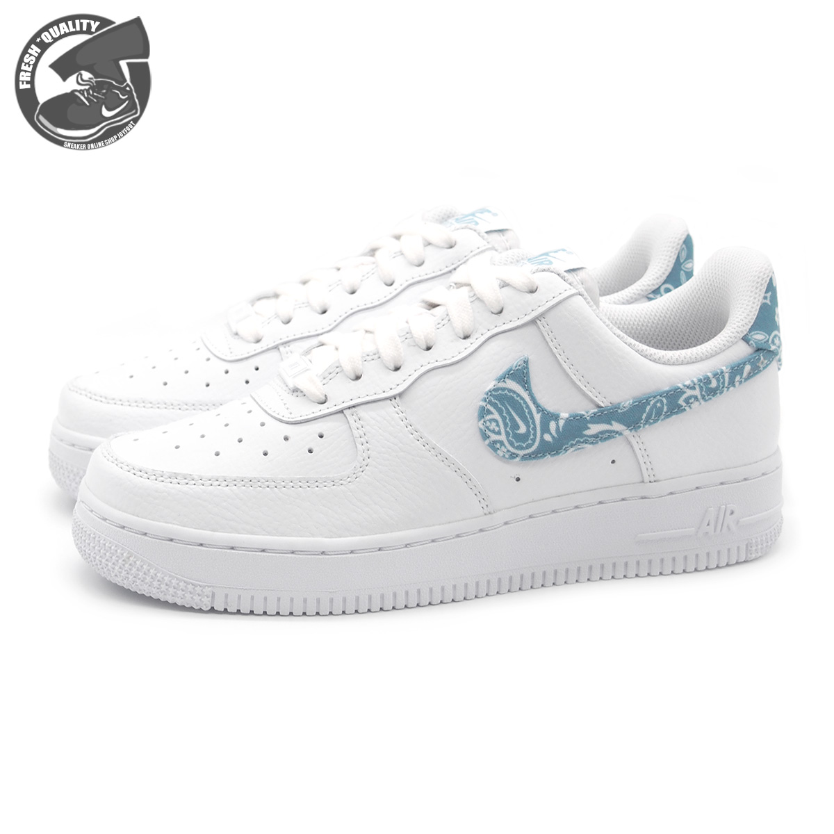 NIKE WMNS AIR FORCE 1 LOW '07 ESSENTIAL "PAISLEY BLUE" DH4406-100 （ホワイト/ワーンブルー） エア フォース 1 レディーススニーカーの商品画像