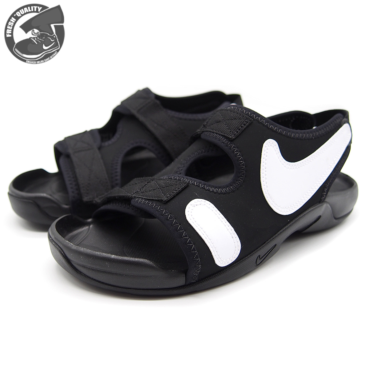 NIKE SUNRAY ADJUST 6 GS "BLACK WHITE" DX5544-002 （ブラック/ホワイト） 子供用サンダルの商品画像