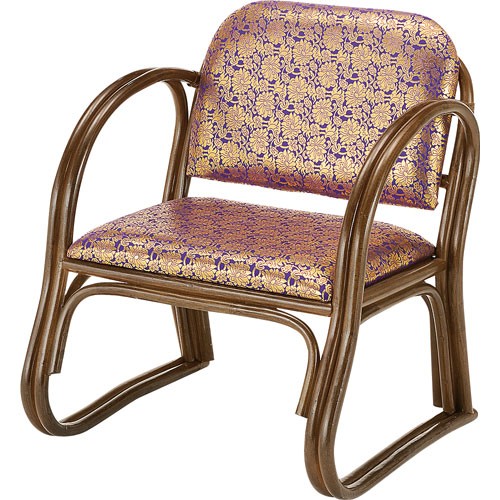 籐 金襴思いやり座椅子 ハイタイプ W550×D540×H650×SH350mm S-131Bの商品画像