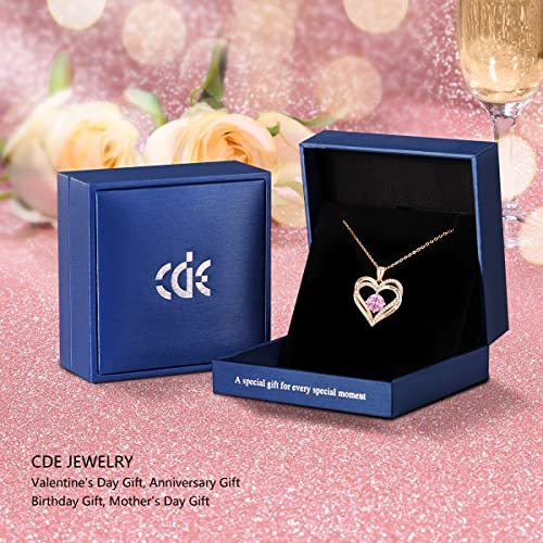 CDE Forever Love ハートペンダントネックレス レディース 925スターリングシルバー 誕生石ジルコニア付き 誕生日 バレンタインデー レディース CDE Forever Love ハートペンダントネックレス 925スターリングシルバー 誕生石ジルコニア付き 誕生日 バレンタインデー ガールズ，