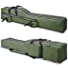 SILANON folding type fishing rod case canvas fishing rod bag case 4.5 feet waterproof fishing rod carrier fishing tuck ru storage bag reel o-