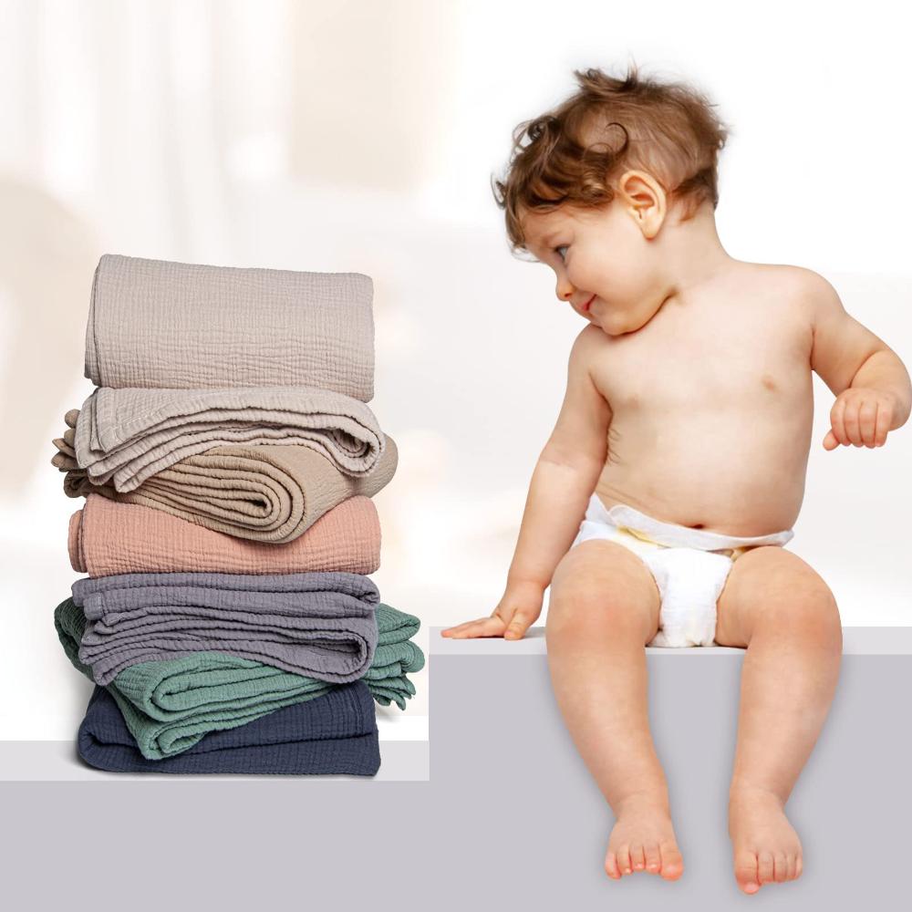 Lulu moon Muslin Quilt Blanket, Crib Blanket for Baby and Toddler,47x47 Inc