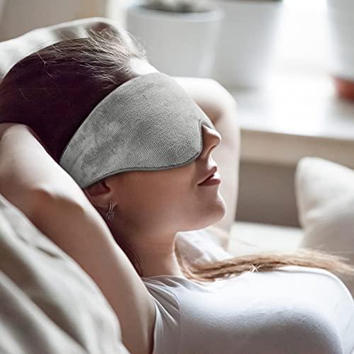 Kivik Weighted Eye Mask Sleep Mask for Men Women Adjustable Strap,Cooling H