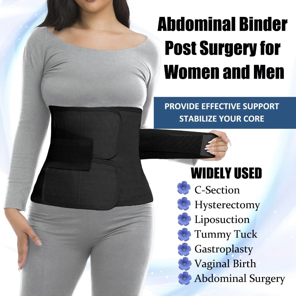 Postpartum Belly Band &amp; Abdominal Binder Post Surgery Compression Wrap Reco