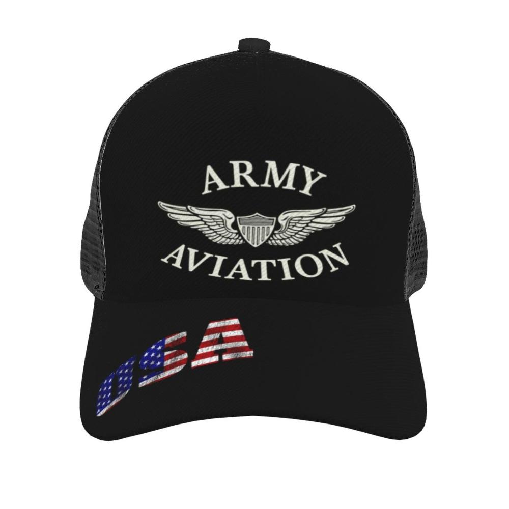 Tavos Army Aviation with Aircrew Wing Trucker Hat - Mesh Baseball Snapback