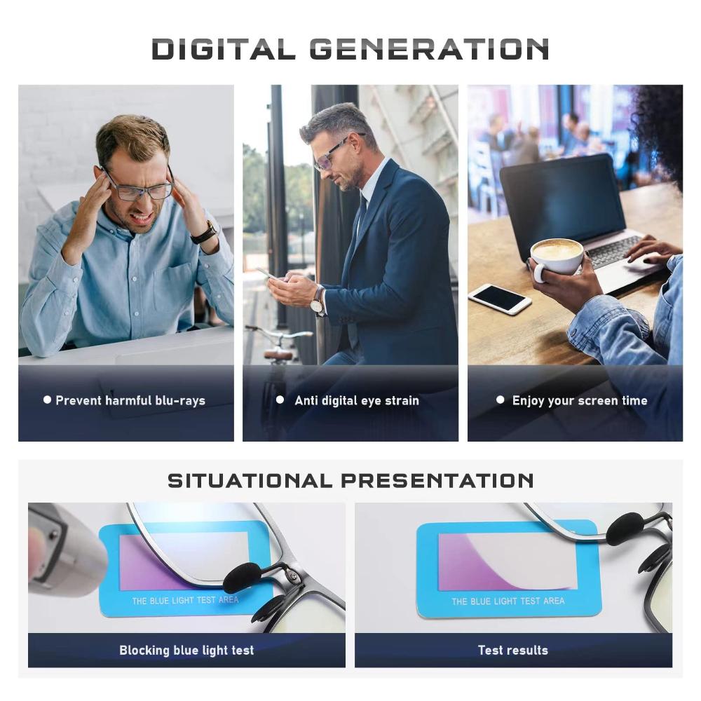 Reglaaly Blue-Light-Blocking-Glasses Men/Women Gaming Glasses Computer Scre